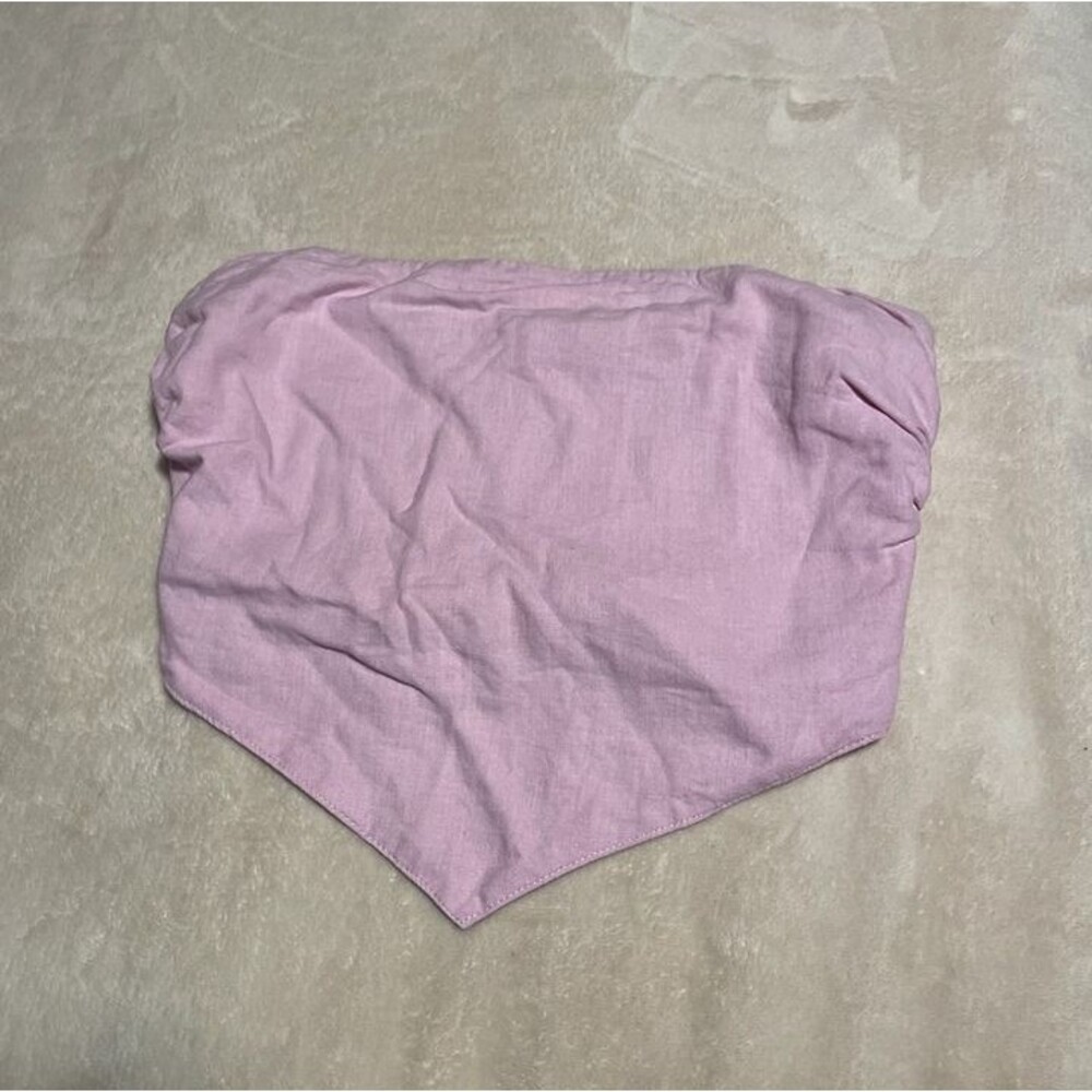 Bershka light pink bandana xsmall tube top